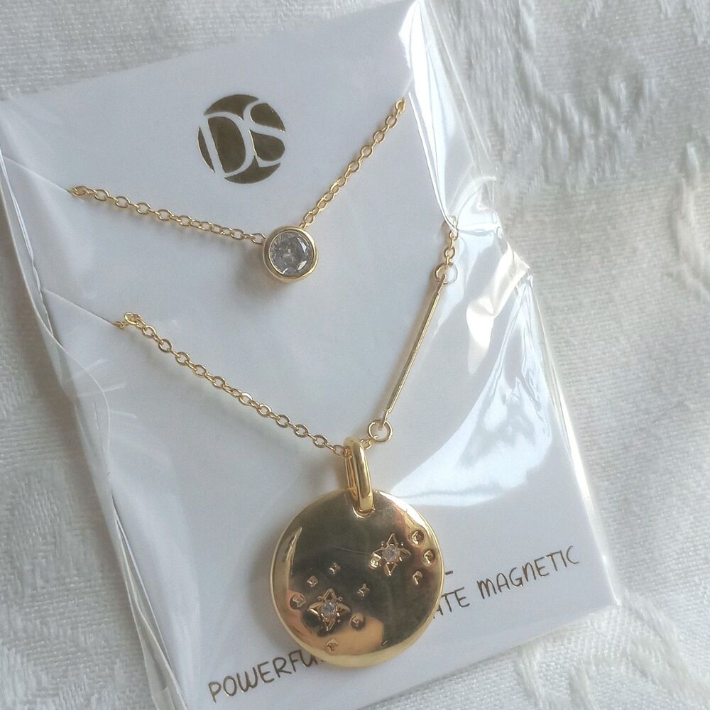 DS Layered memory Maker Scorpio Pendant Necklace, 18k Gold Plated Choker Jewelry